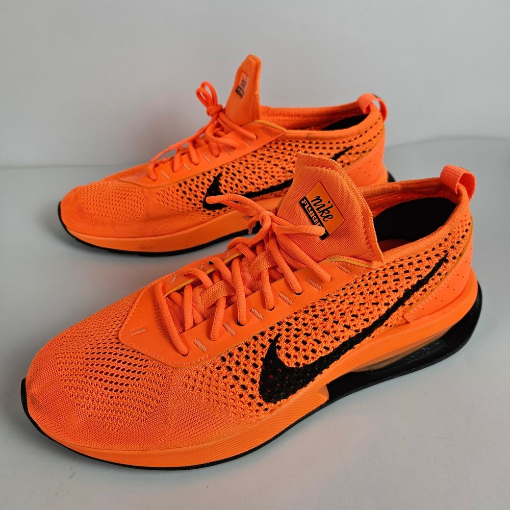 Nike Air Max Flyknit Racer Next Nature Orange Running Shoes Men's US 8.5